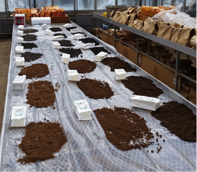 Drying soil samples